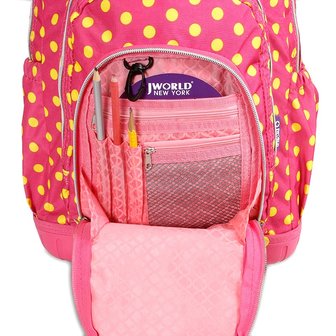 Trolley Bag Pink Buttons pencil case